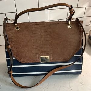 Kellie & Kate Macy's Bag Navy/White stripe